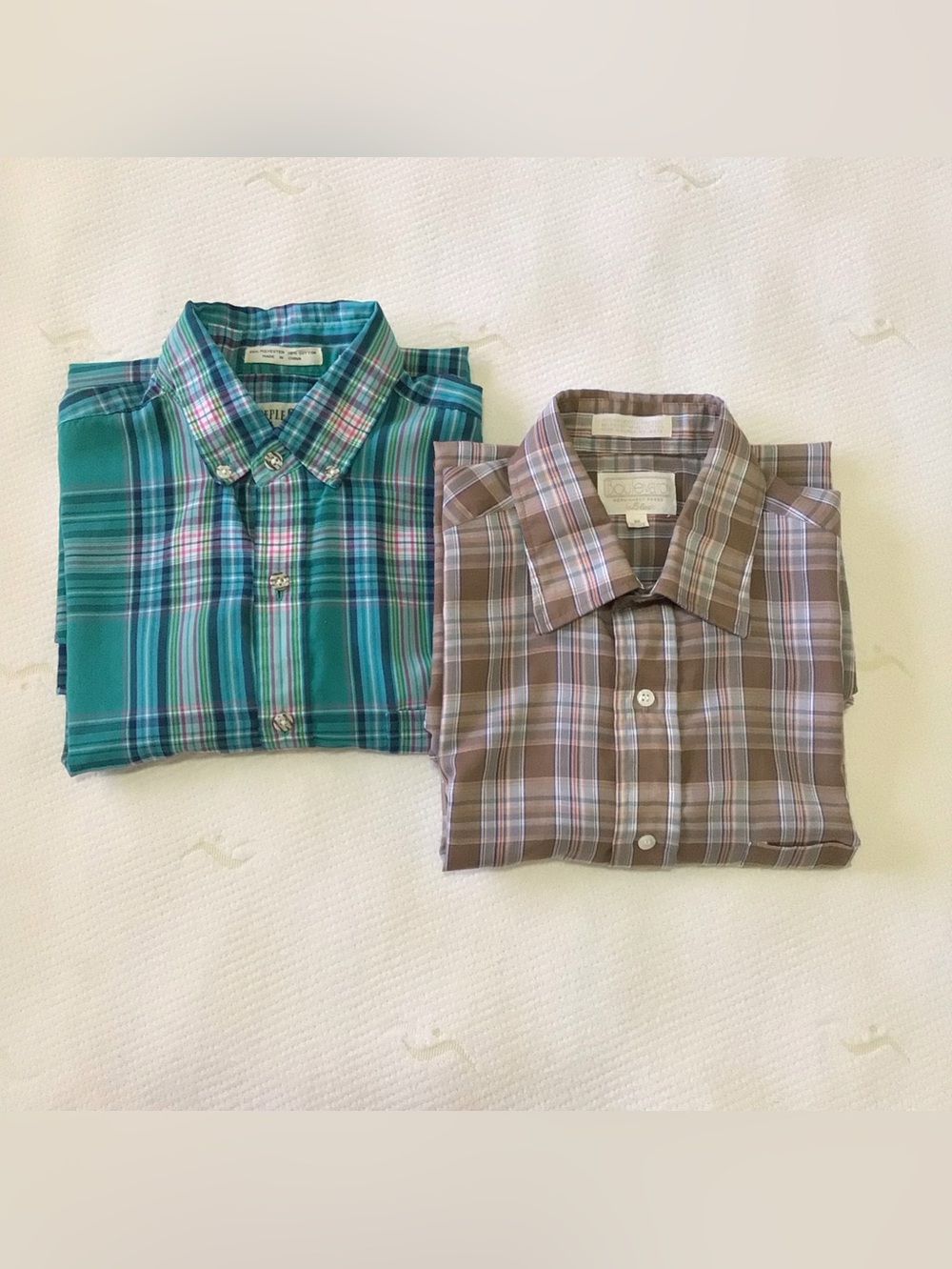 Vtg Mens Plaid Button Down Shirt Bundle SteepleChase/Boulevard Sz M Grunge *Flaw